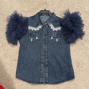 Women’s Embellished Denim Shirt